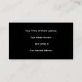 Carte De Visite Écran noir noir moderne élégant (Dos)