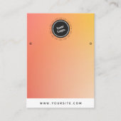 Carte De Visite Écran Orange Ombre Gradient Personnalisé Logo (Devant)
