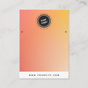 Carte De Visite Écran Orange Ombre Gradient Personnalisé Logo