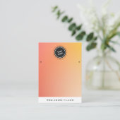 Carte De Visite Écran Orange Ombre Gradient Personnalisé Logo (Debout devant)