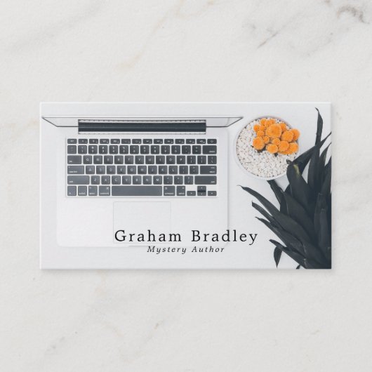 Carte De Visite Écran Ordinateur portable, Écrivains (Devant)