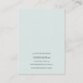 Carte De Visite Écran Pastel Blue Green Foliage Bunch 3 oreilles (Dos)