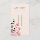 Carte De Visite Écran Pastel Blush Rose Floral Bunp (Devant)