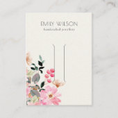 Carte De Visite Écran Pastel Blush Rose Floral Bunp (Devant)