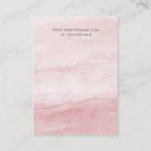 Carte De Visite Écran Pastel Pink Aquarelle Bijoux (Dos)
