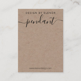 Carte De Visite Écran Pendentif Kraft