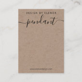 Carte De Visite Écran Pendentif Kraft (Devant)