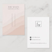 Carte De Visite Écran Pin Abstrait Vagues Roses Bleues (Devant / Derrière)