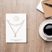 Carte De Visite Écran Porte-Collier Ajouter Votre Logo Blanc