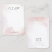 Carte De Visite Écran rose Aquarelle Laver Écouter Bijoux (Devant / Derrière)