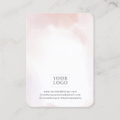 Carte De Visite Écran rose Aquarelle Laver Écouter Bijoux (Dos)