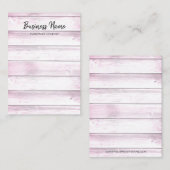 Carte De Visite Écran Rustique Rose Grange Bois à oreille Bijoux (Devant / Derrière)