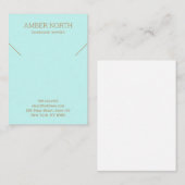 Carte De Visite Écran simple Aqua Bleu Bracelet (Devant / Derrière)