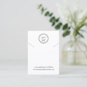 Carte De Visite Écran simple couleur blanche |Ajouter votre logo (Debout devant)