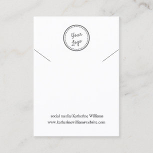 Carte De Visite Écran simple couleur blanche Ajouter votre logo