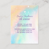 Carte De Visite Écran simple de porte-bijoux en aquarelle (Dos)