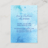 Carte De Visite Écran simple de porte-bijoux en aquarelle (Dos)