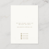 Carte De Visite Écran simple en cuir rose pâle (Dos)