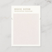 Carte De Visite Écran simple en cuir rose pâle (Devant)