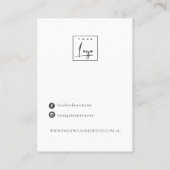 Carte De Visite Écran simple Kraft Blush Heart 3 Étui (Dos)