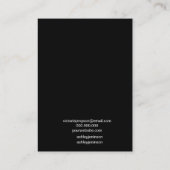 Carte De Visite Écran simple logo noir bijoux (Dos)