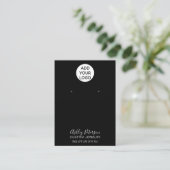 Carte De Visite Écran simple logo noir bijoux (Debout devant)