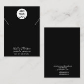 Carte De Visite Écran simple logo noir blanc bijoux (Devant / Derrière)