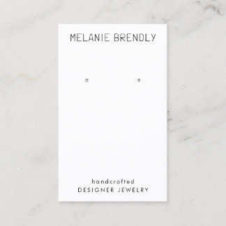 Carte De Visite Écran simple moderne de bijoux chic
