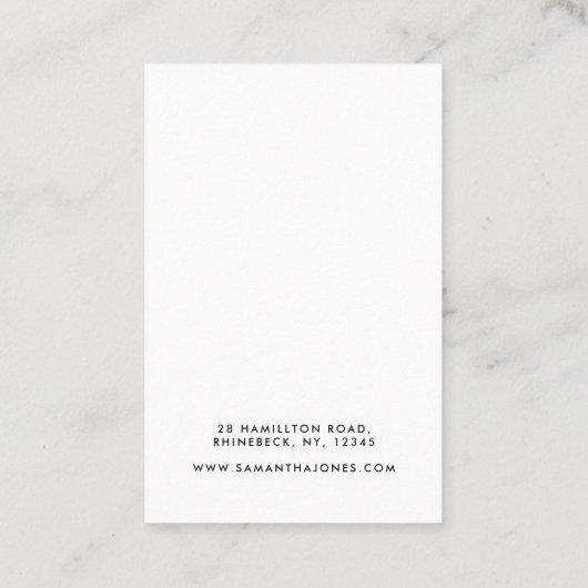 Carte De Visite Écran simple moderne de bijoux de script (Dos)