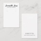 Carte De Visite Écran simple moderne de bijoux de script (Devant / Derrière)