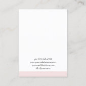 Carte De Visite Écran simple moderne de bijoux rose blanc (Dos)