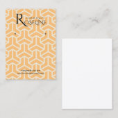 Carte De Visite Écran Soft Light Orange Geometry (Devant / Derrière)