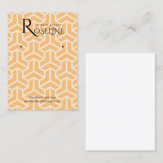 Carte De Visite Écran Soft Light Orange Geometry (Devant / Derrière)
