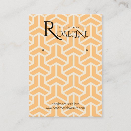 Carte De Visite Écran Soft Light Orange Geometry (Devant)