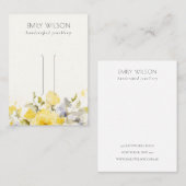 Carte De Visite Écran Soft Pastel Floral Bunch Hairpin Bijoux (Devant / Derrière)