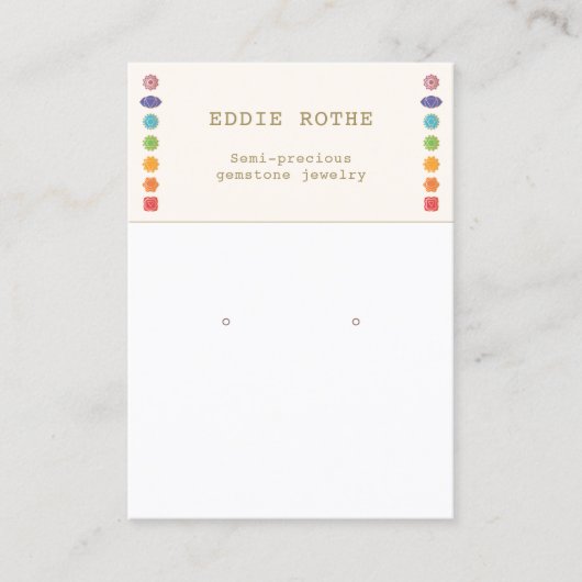 Carte De Visite Écran Spirituel 7 Chakra Élevant Bijoux (Devant)