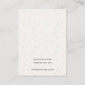 Carte De Visite Écran subtil en céramique rose pâle Texture 2 Eari (Dos)