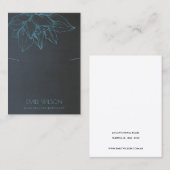 CARTE DE VISITE ÉCRAN TURQUOISE BLEU LOTUS SIMPLE DE COUCHES (Devant / Derrière)