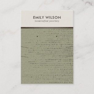 CARTE DE VISITE ÉCRAN VERT BLANC KRAFT POINTS DE COUCHER