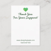 Carte De Visite Écran vert Feuille Tropical (Dos)