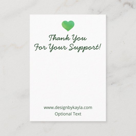 Carte De Visite Écran vert Feuille Tropical (Dos)