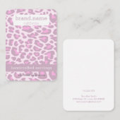 Carte De Visite Écrans à bijoux Empreintes de léopard roses faits  (Devant / Derrière)