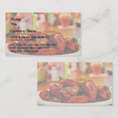 Carte De Visite Écrevisses à la Chambre d'huître de point (Devant / Derrière)