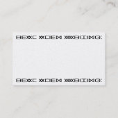 Carte De Visite Écriture Alien réelle (Dos)