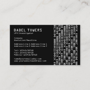 Carte De Visite Écriture Alien réelle