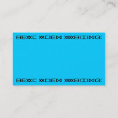 Carte De Visite Écriture Alien réelle - Bleu (Dos)