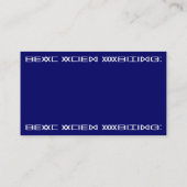 Carte De Visite Écriture Alien réelle - bleu foncé (Dos)