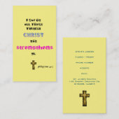 Carte De Visite Écriture biblique chrétienne (Devant / Derrière)