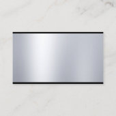 Carte De Visite Écriture calligraphique élégante moderne argentée  (Dos)