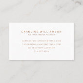 Carte De Visite Écriture Chic Calligraphie Élégante Texture Terrac (Dos)